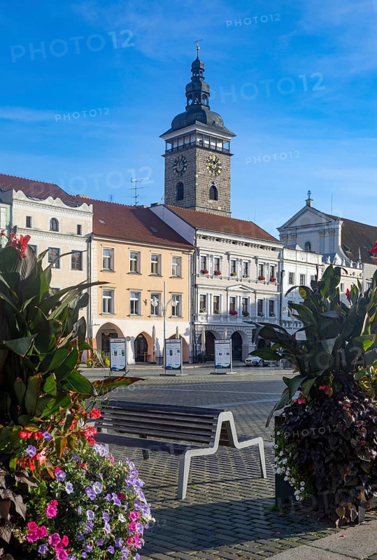 Black Tower on Premysl Otakar II Square in the historic old town of Ceske Budejovice