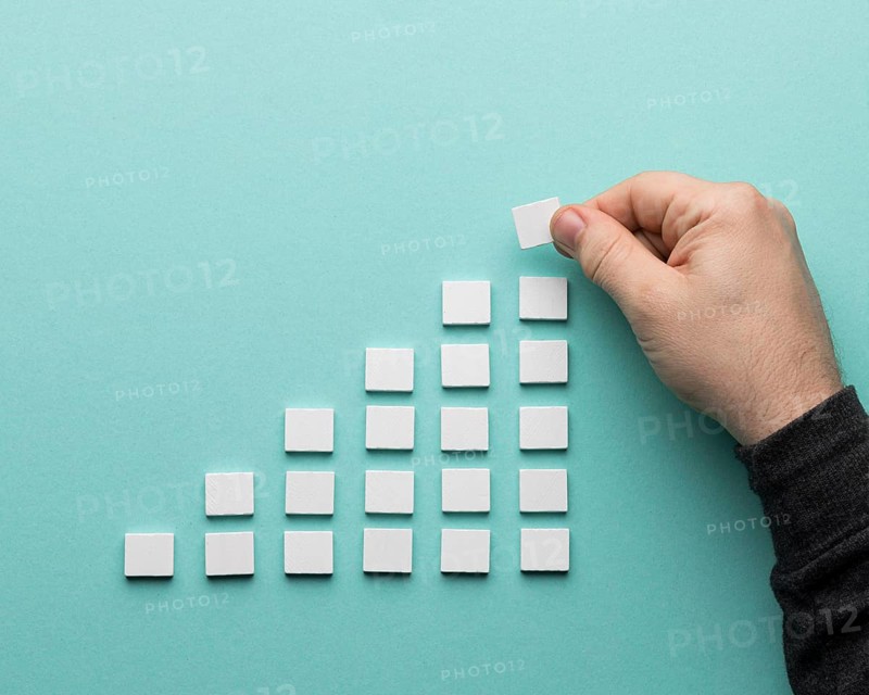 Graph made with white small cards