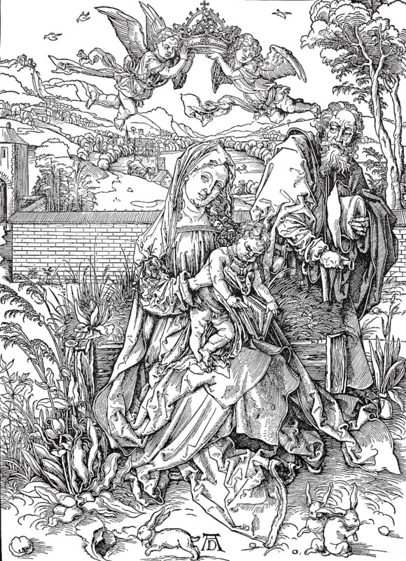 The Holy Family with Three Hares