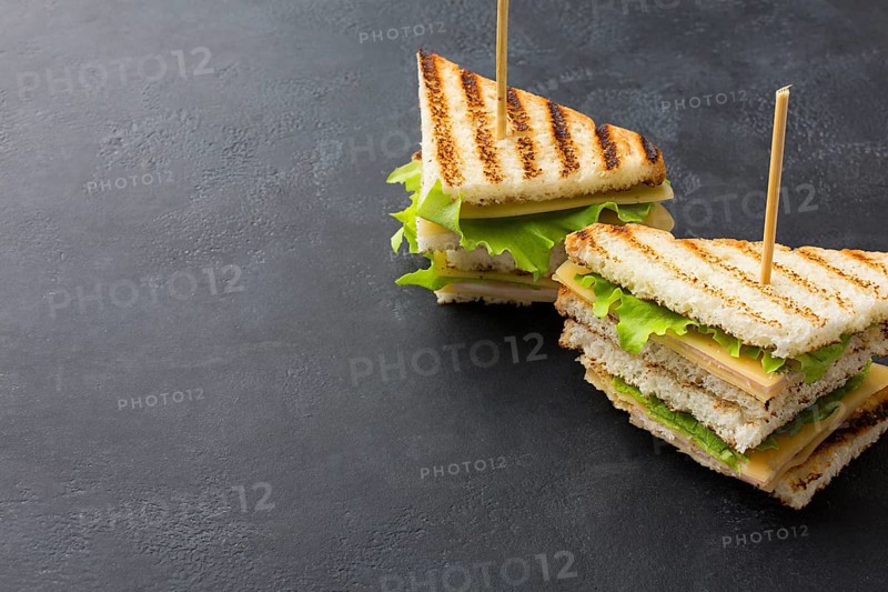 Club sandwiches with copy space