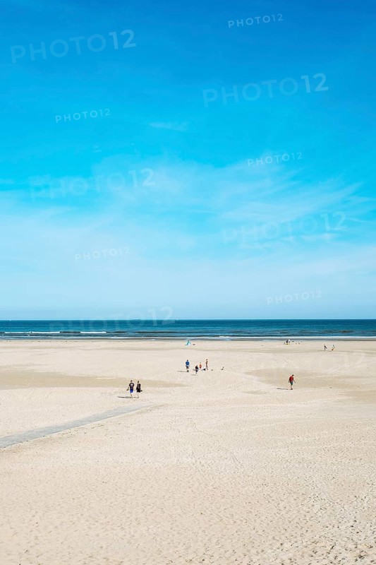 Almost deserted beach on the North Sea island of Terschelling