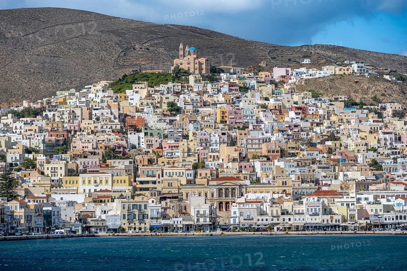 View of the town of Ermoupoli