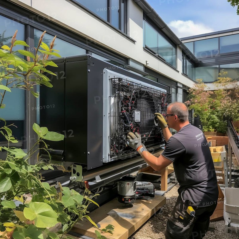 Handyman install a heat pump