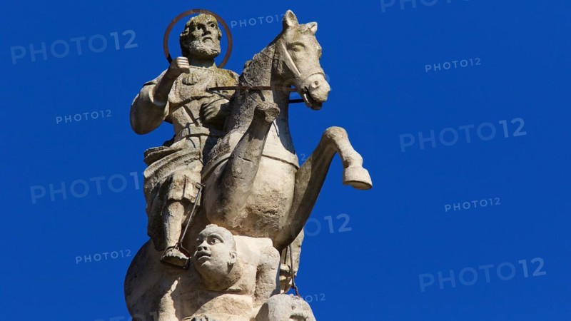 Statue on roof