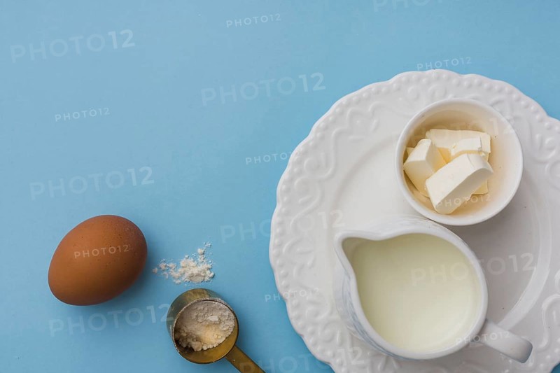 Healthy ingredients flat lay
