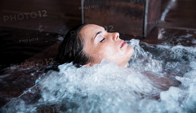 Woman relaxing whirlpool