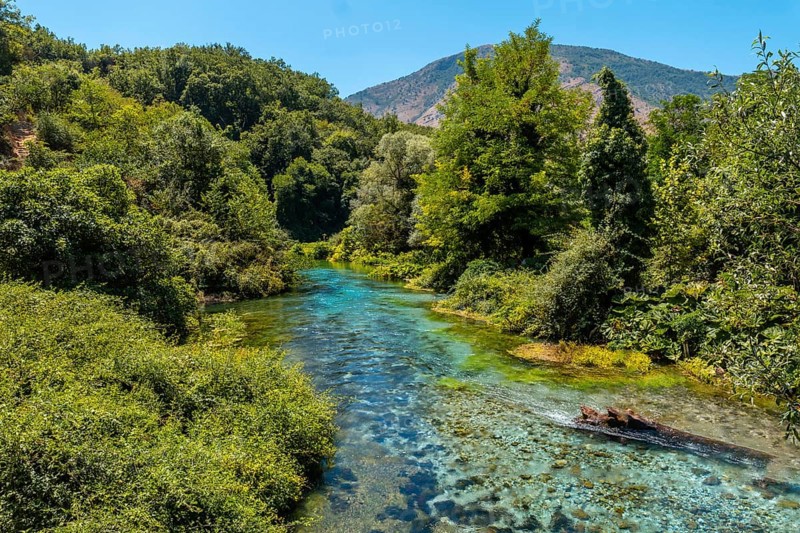 River with transparent waters of The Blue eye