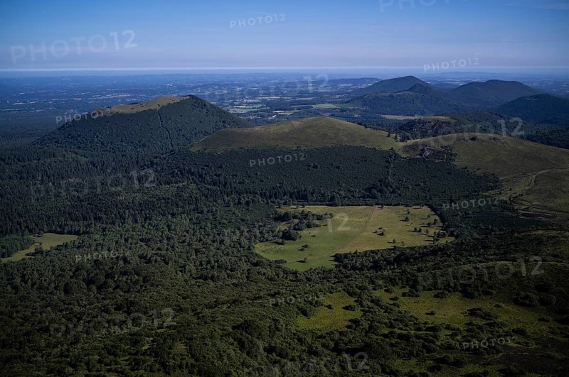 View from the Puy de Dome to the Chaine des Puys