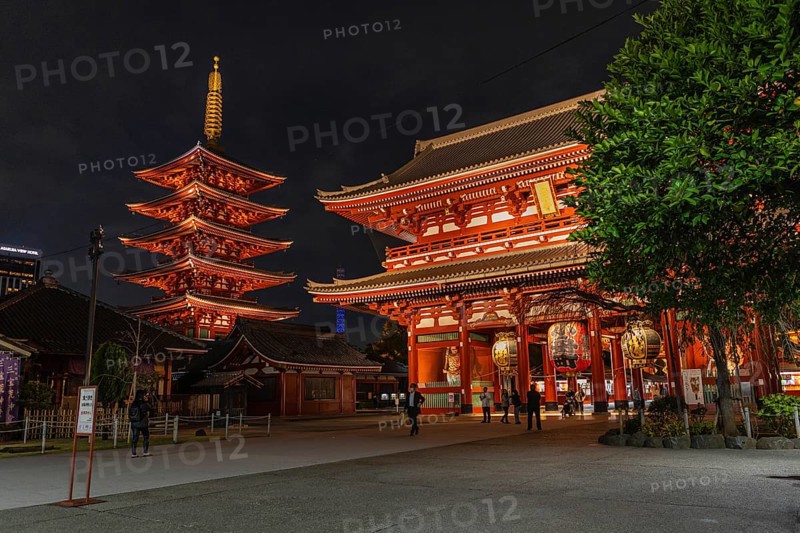 Hozomon Gate and Pagoda of Senso-ji