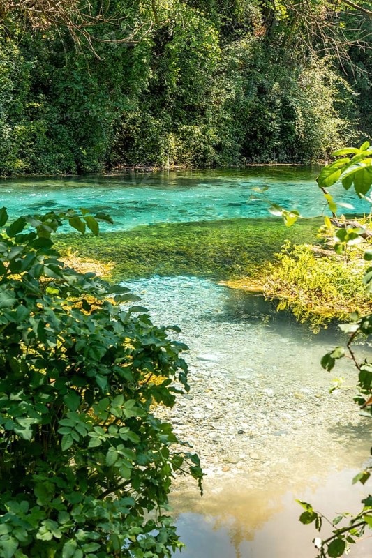 River coming down from The Blue eye