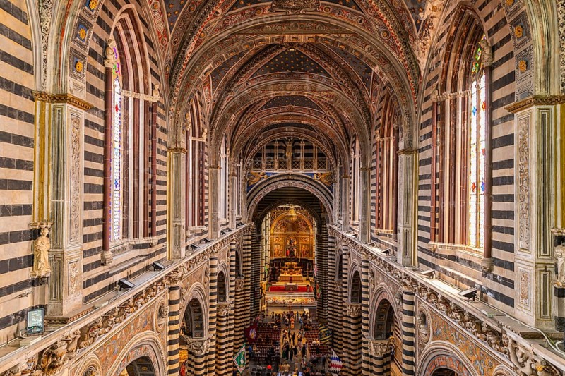 View of the interior of the Cathedral from the Gate of Heaven