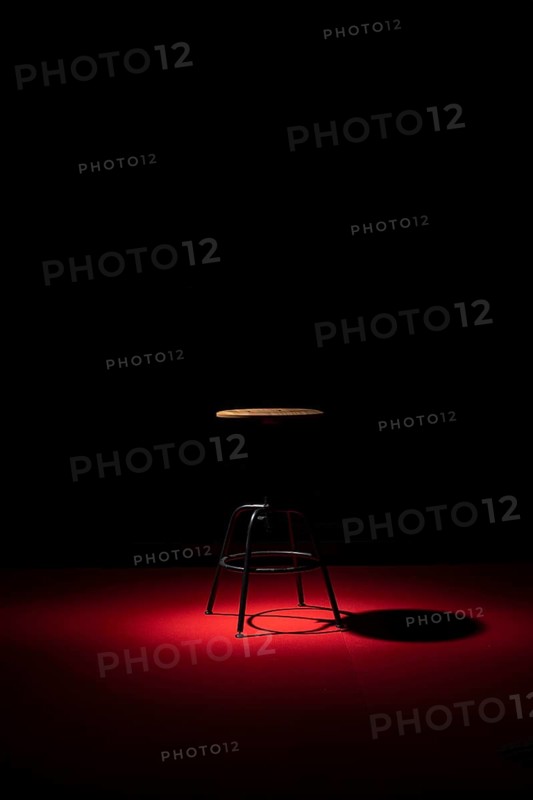 Front view chair with copy space spotlight