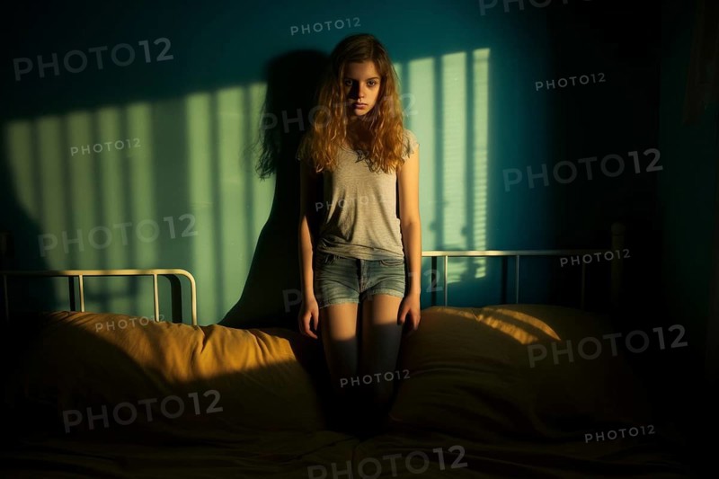 Adolescent girl with depression