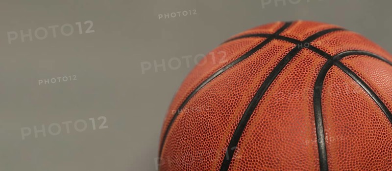 High angle basketball with copy space