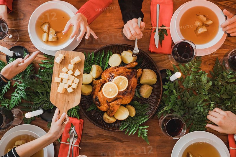 Christmas dinner concept
