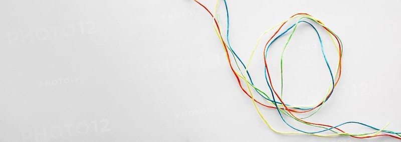 Copy space colorful sewing thread