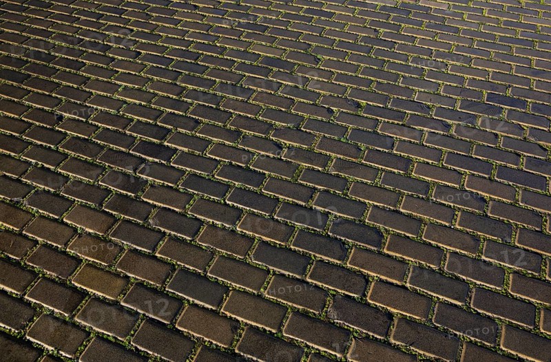 Street pavement at Premysl Otakar II Square in the historic old town of Ceske Budejovice
