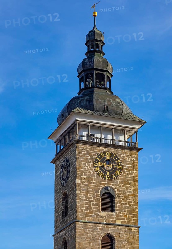 Black Tower in the historic old town of Ceske Budejovice