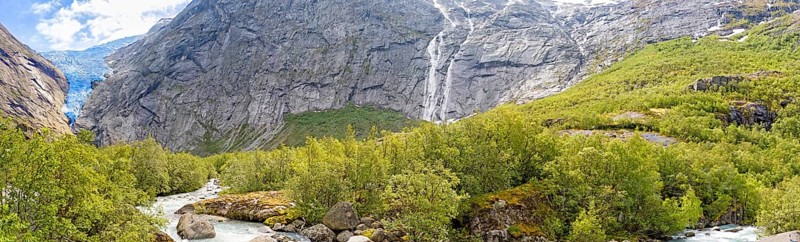 Panorama Briksdal Glacier
