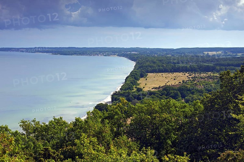 View over the coastline and beach at the Stenshuvud National park near Kivik