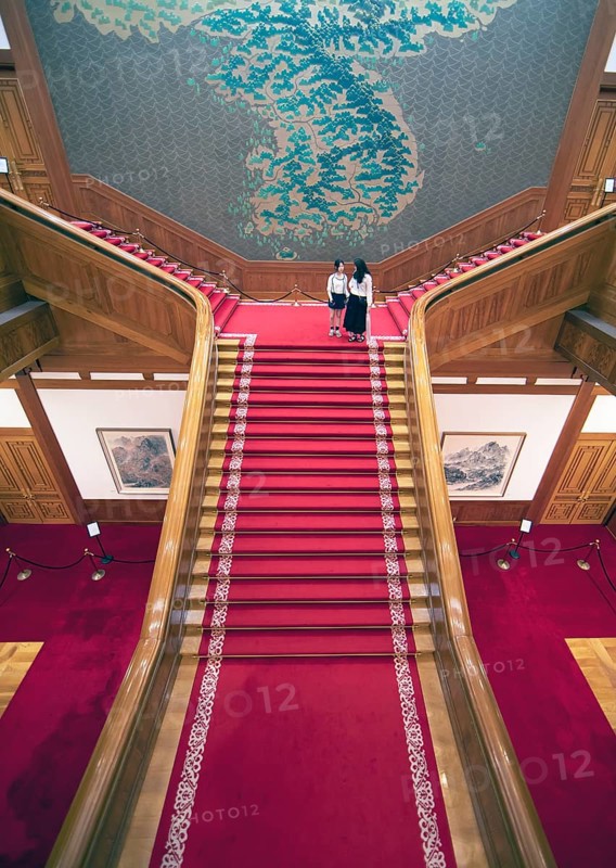 Red Staircase in the Blue House or Cheongwadae