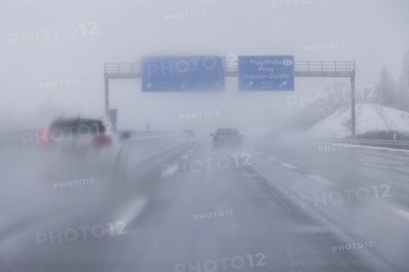 Motorway in winter