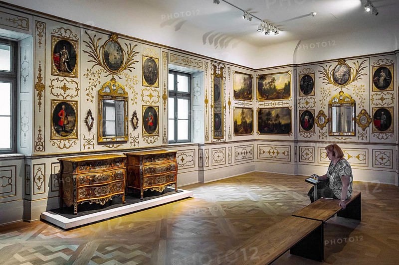 The Baroque Landshuter Room with Portraits and Commodes c. 1730