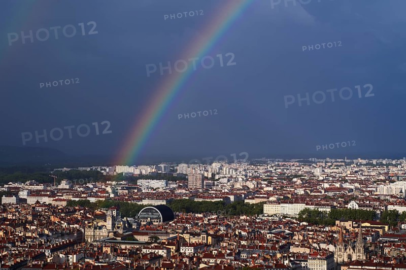 View from the Basilica Notre-Dame de Fourviere on Lyon