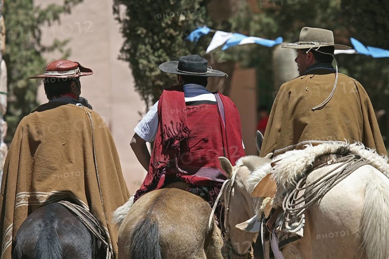 Gauchos on horseback in the Quebrada de Humahuaca