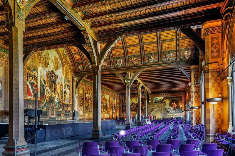 Summer Hall with historic murals in the Imperial Palace