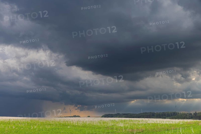 Thunderclouds over the Klingenberg Dam in the Ore Mountains