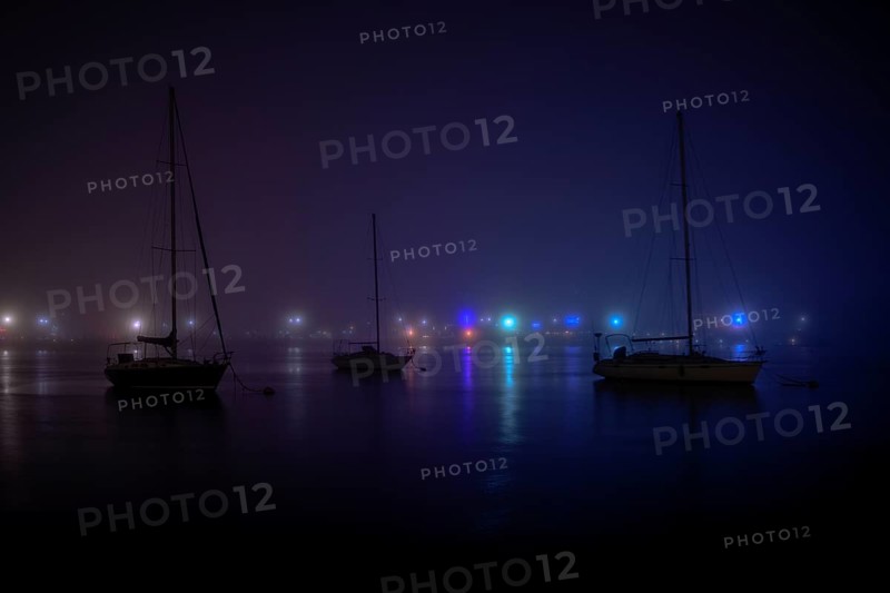 Foggy night in Sheepshead Bay