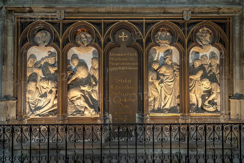 Reliefs in the interior of Sainte-Croix Orleans Cathedral