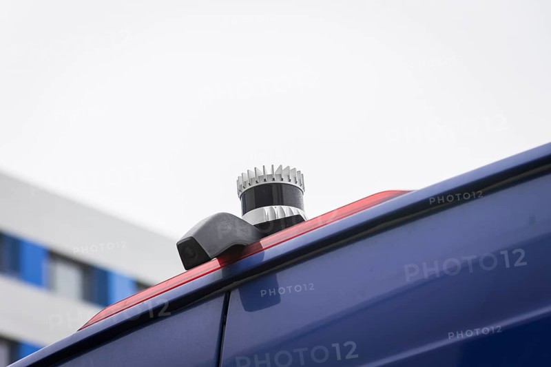 Sensors and cameras on the test bus ABSOLUT research project for autonomous driving