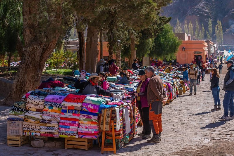 Marketplace with stalls