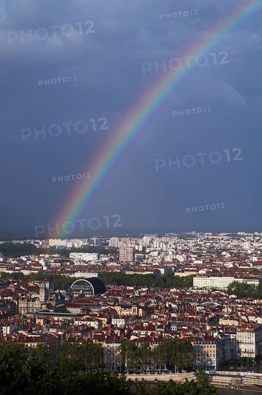 View from the Basilica Notre-Dame de Fourviere on Lyon