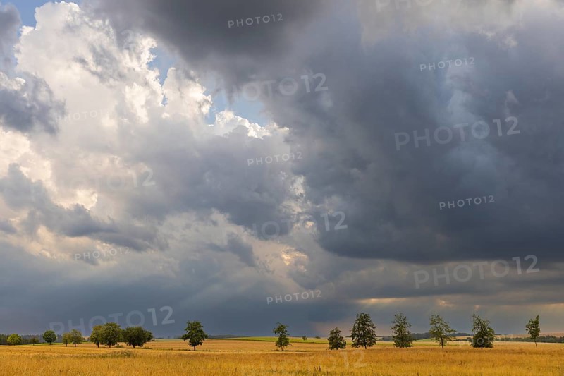 Thunderclouds over the Klingenberg Dam in the Ore Mountains