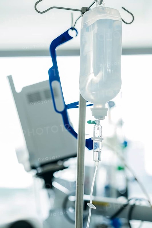 Infusion of a patient in a hospital
