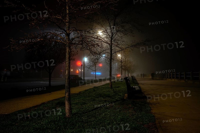 Foggy night in Sheepshead Bay