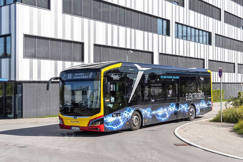 Electric bus of the Stadtwerke Tuebingen
