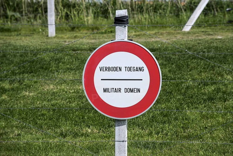 Warning sign in Dutch Verboden Toegang