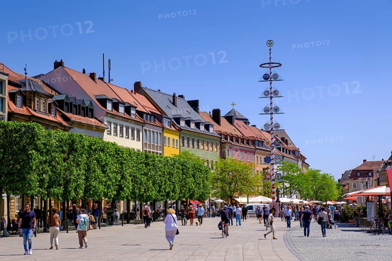 Pedestrian zone with maypole
