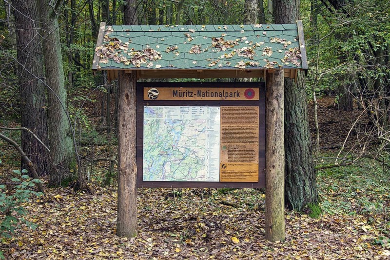 Information board in the Mueritz National Park