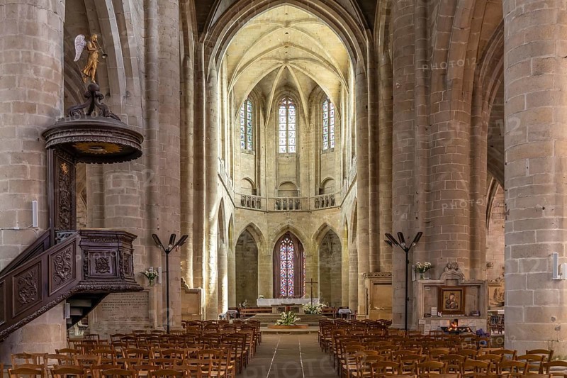 Interior of the Saint-Malo Church in Dinan
