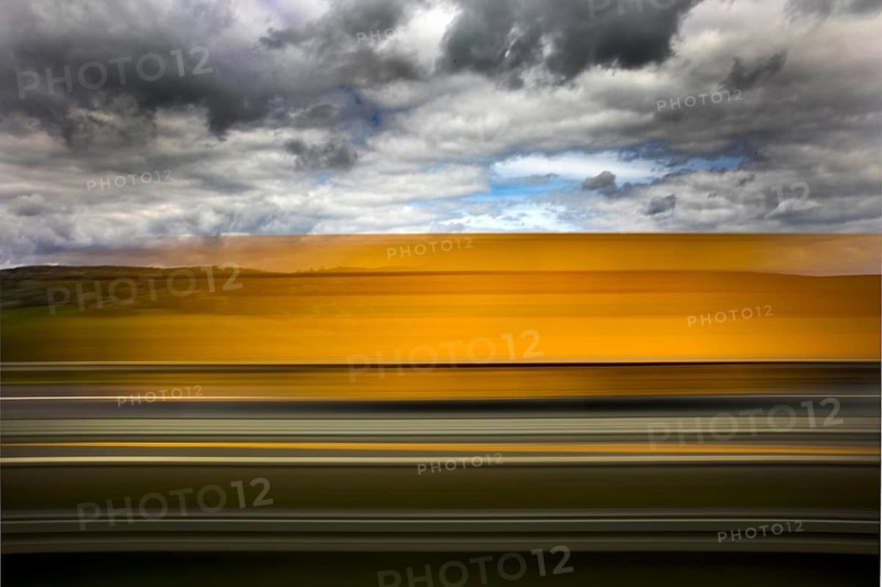 Long exposure from a moving bus on the A 14 motorway