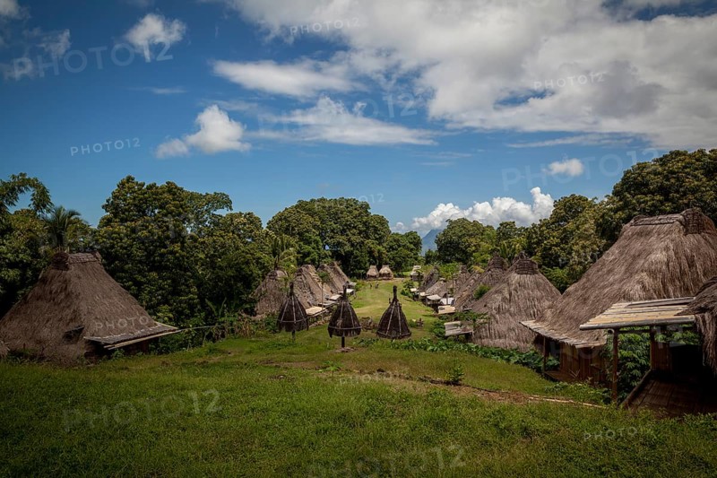 Traditional hut village