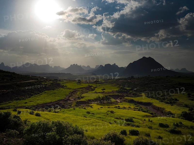 Mountain landscape near Mekele