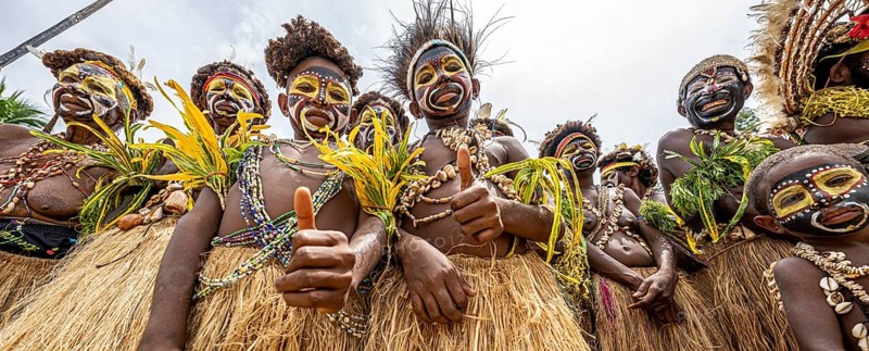 Dancers in war paint