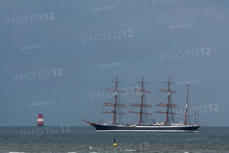 Three-masted barque Alexander von Humboldt in the Weser fairway off Minsener Oog