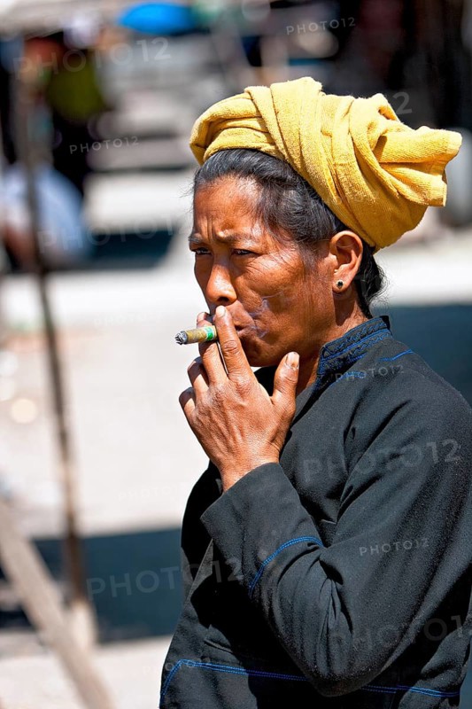 Woman with cigar
